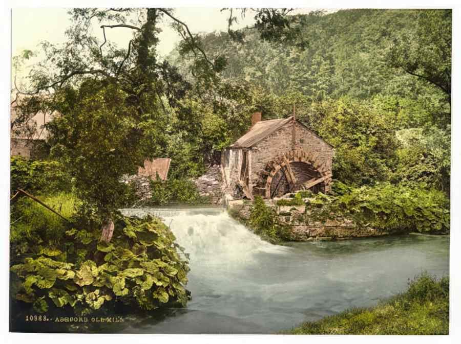 Vintage AshfordMill Derbyshire England A4 Photo Print