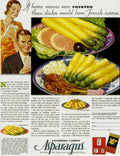 Vintage Asparagus Dinner 1930s Vintage Retro Advert Poster