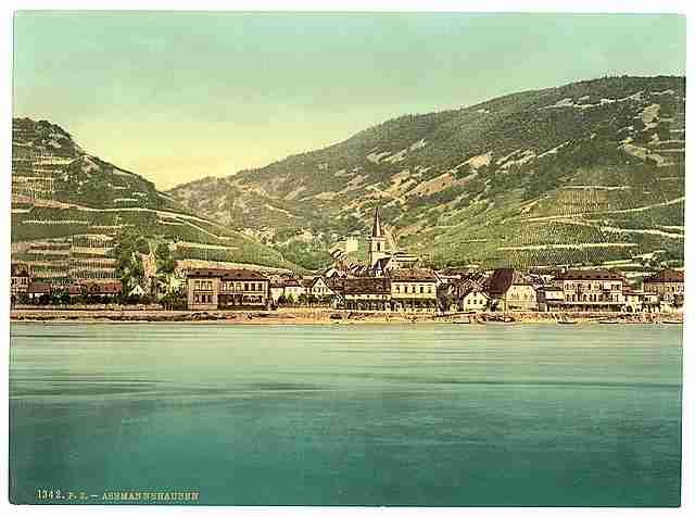 Vintage Assmannshausen the Rhine A4 Photo Print