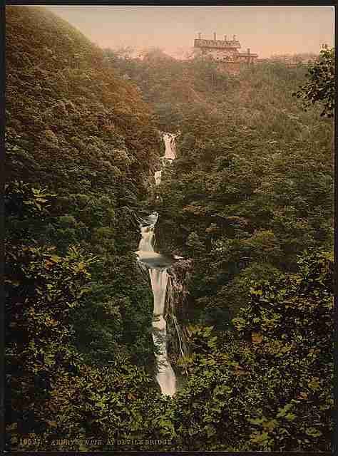 Vintage At Devils Bridge Aberystwith A4 Photo Print