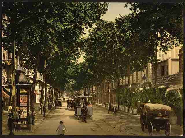Vintage Avenue de la Gare Nice A4 Photo Print