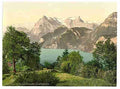 Vintage Axenstein Park and Urirothstock I Lake Lucerne A4 Photo Print