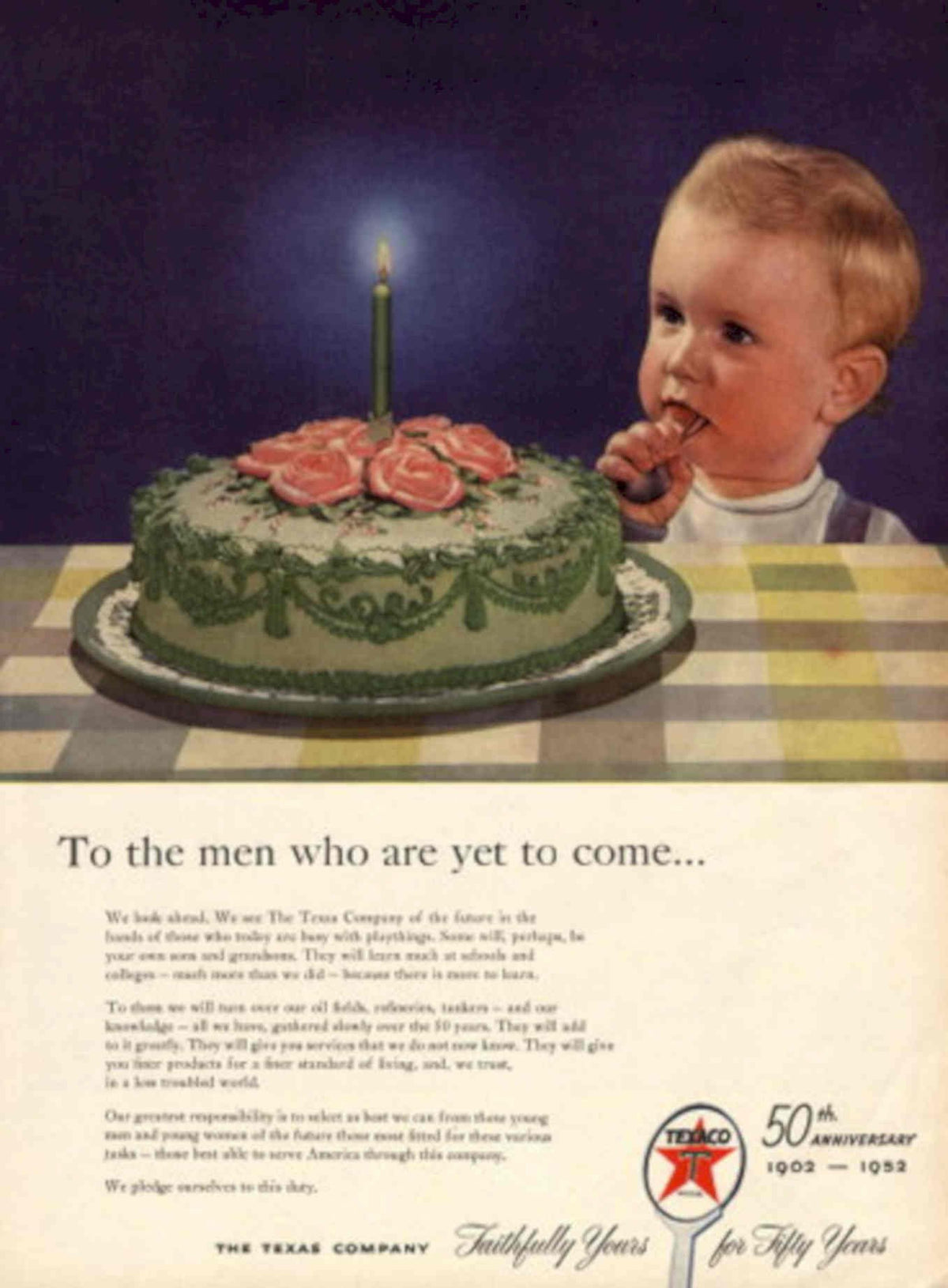 Vintage Baby Cake 1950s Vintage Retro Advert Poster