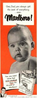 Vintage Baby Marlboro 1940s Vintage Retro Advert Poster