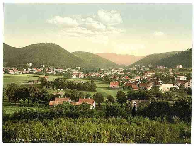 Vintage Bad Harzburg general view Hartz A4 Photo Print