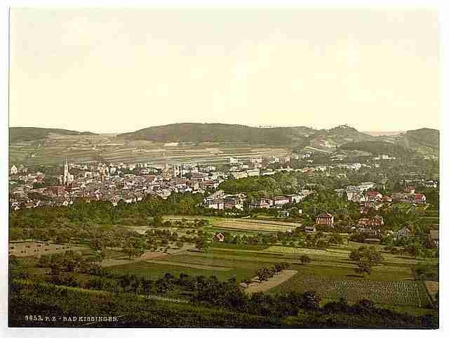 Vintage Bad Kissengen II Bavaria A4 Photo Print