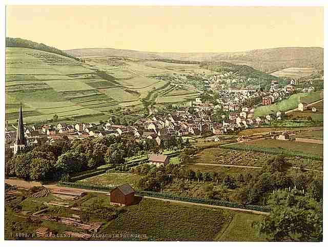 Vintage Bad Lengenschwalbach II Wiesbaden Hesse Nassau A4 Photo Print
