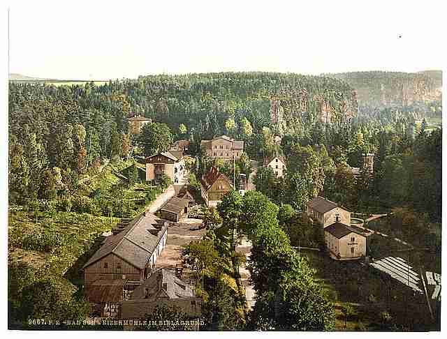 Vintage Bad Schweizermuhle Saxony A4 Photo Print