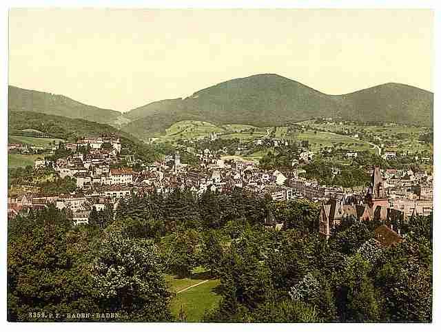 Vintage Baden Baden III Baden A4 Photo Print