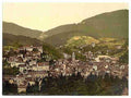 Vintage Baden Baden general view with castle I Baden A4 Photo Print