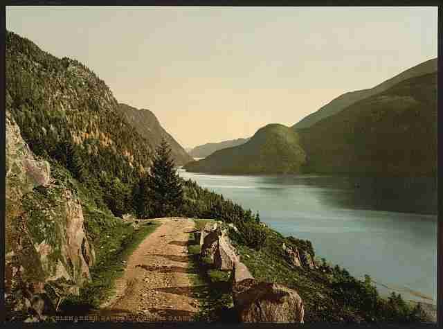 Vintage Bandak Lake from Dalen Telemarken A4 Photo Print