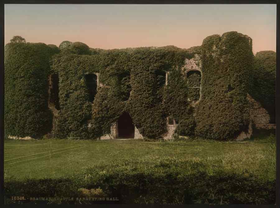 Vintage Banqueting Hill Beaumaris Castle Wales A4 Photo Print