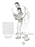 Vintage Baseball Father 1950s Vintage Retro Advert Poster