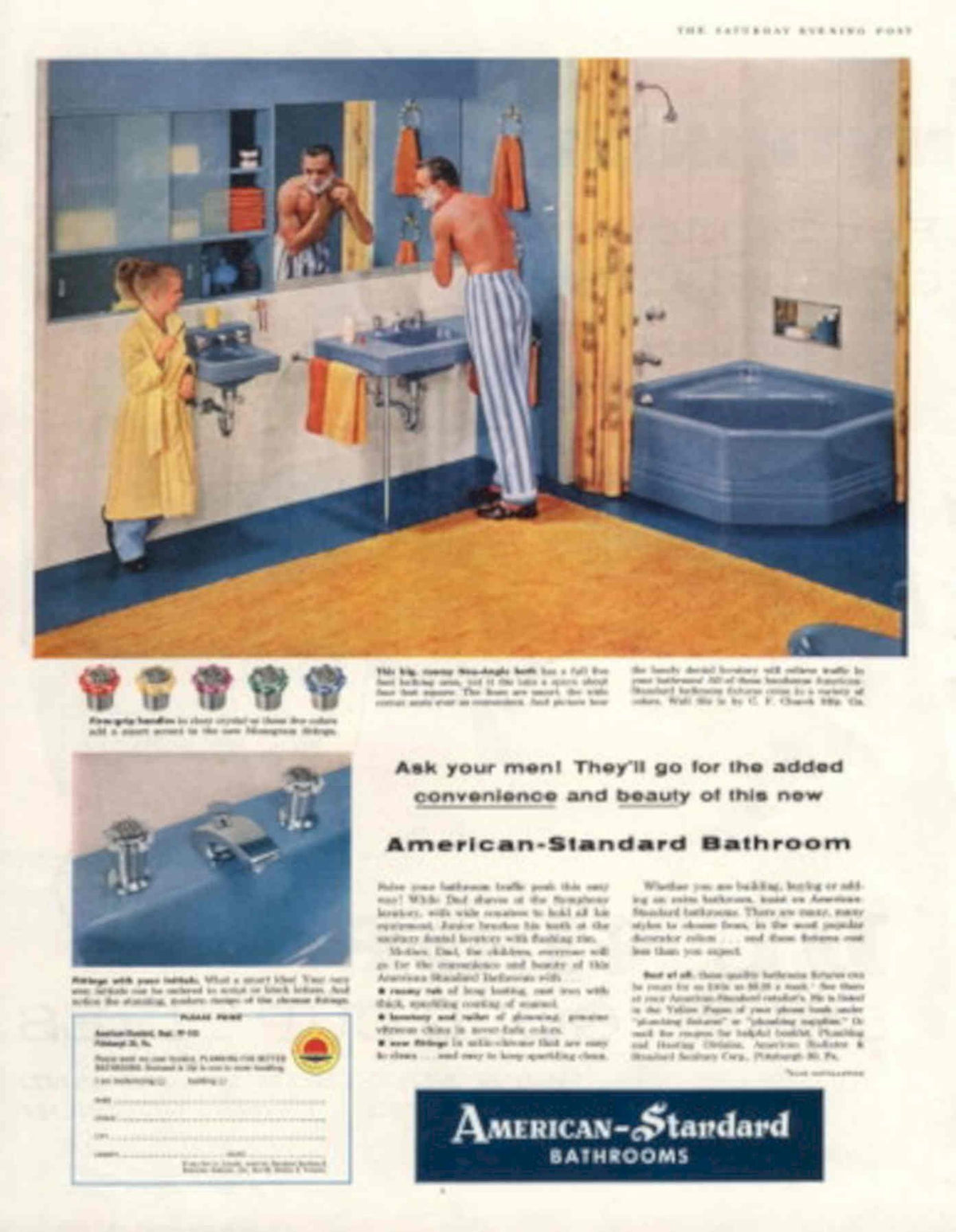 Vintage Bathroom Standard 2 1950s Vintage Retro Advert Poster