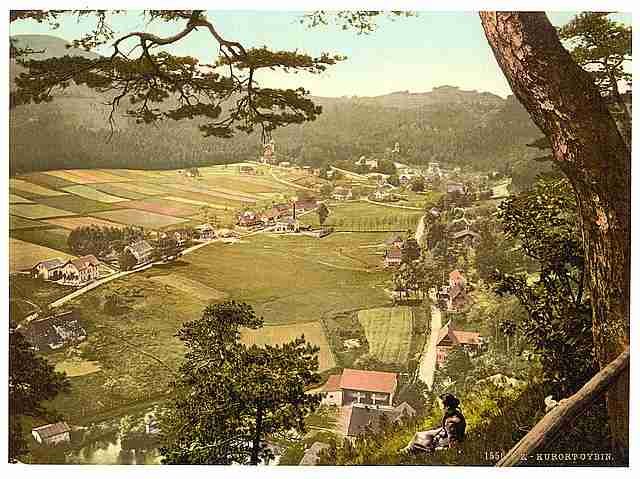 Vintage Baths of Oybin Zittau Saxony A4 Photo Print