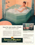 Vintage Bathtub Inset 1950s Vintage Retro Advert Poster
