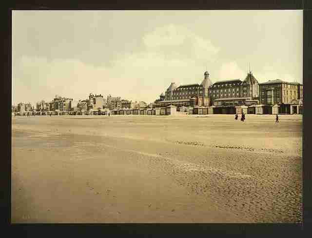 Vintage Beach and casino Malo les Bains A4 Photo Print
