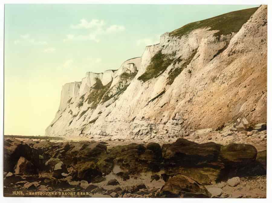 Vintage Beachy Head From Below Eastbourne England A4 Photo Print