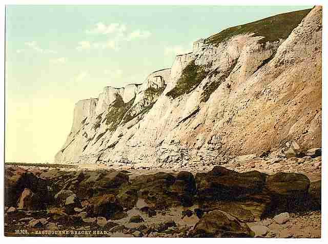 Vintage Beachy Head from below Eastbourne A4 Photo Print