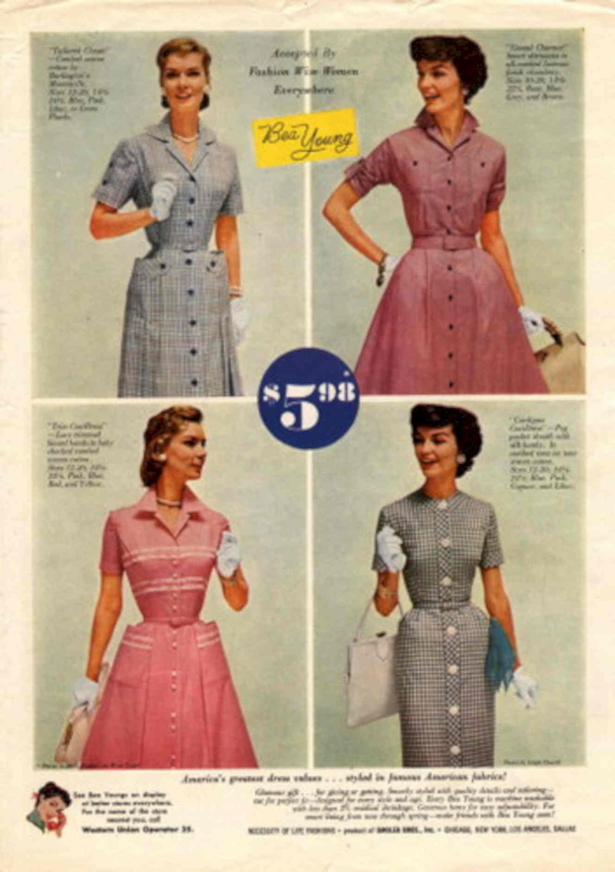 Vintage Bead Charm 1950s Vintage Retro Advert Poster