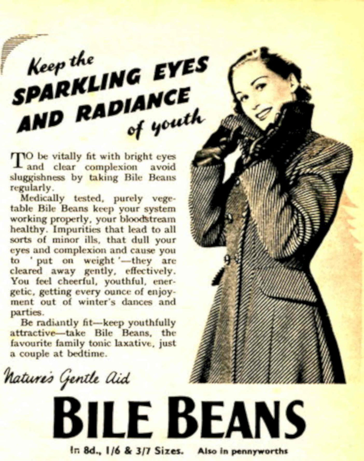 Vintage Beans Eyes 1950s Vintage Retro Advert Poster