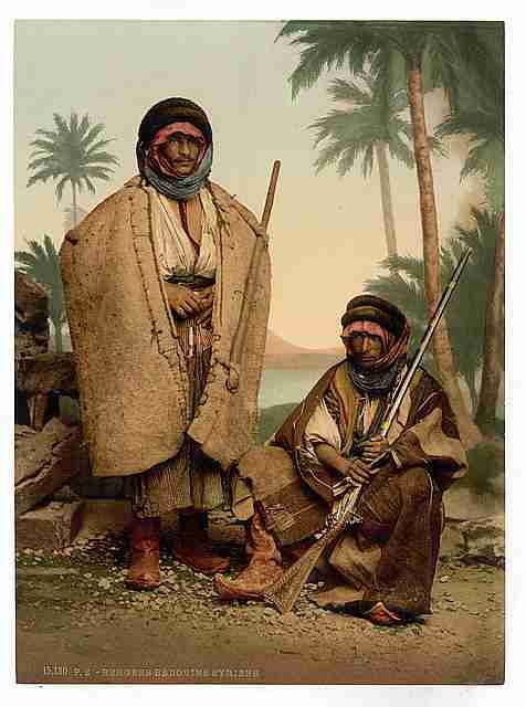 Vintage Bedouin shepherd of Syria A4 Photo Print