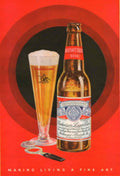 Vintage Beer Budweiser 1930s Vintage Retro Advert Poster
