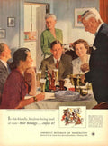 Vintage Beer Dinner 1950s Vintage Retro Advert Poster