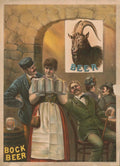 Vintage Beer Goat Vintage Retro Advert Poster
