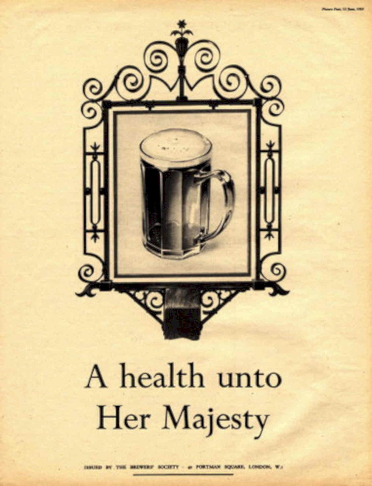 Vintage Beer Mug 1950s Vintage Retro Advert Poster