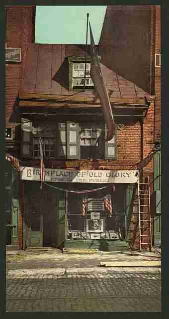 Vintage Betsy Ross house Philadelphia A4 Photo Print