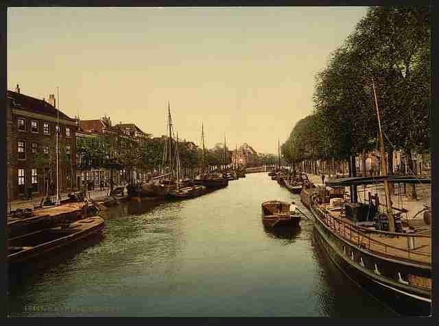 Vintage Bier Quay canal Hague A4 Photo Print