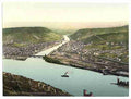 Vintage Bingen and the bridge II the Rhine A4 Photo Print