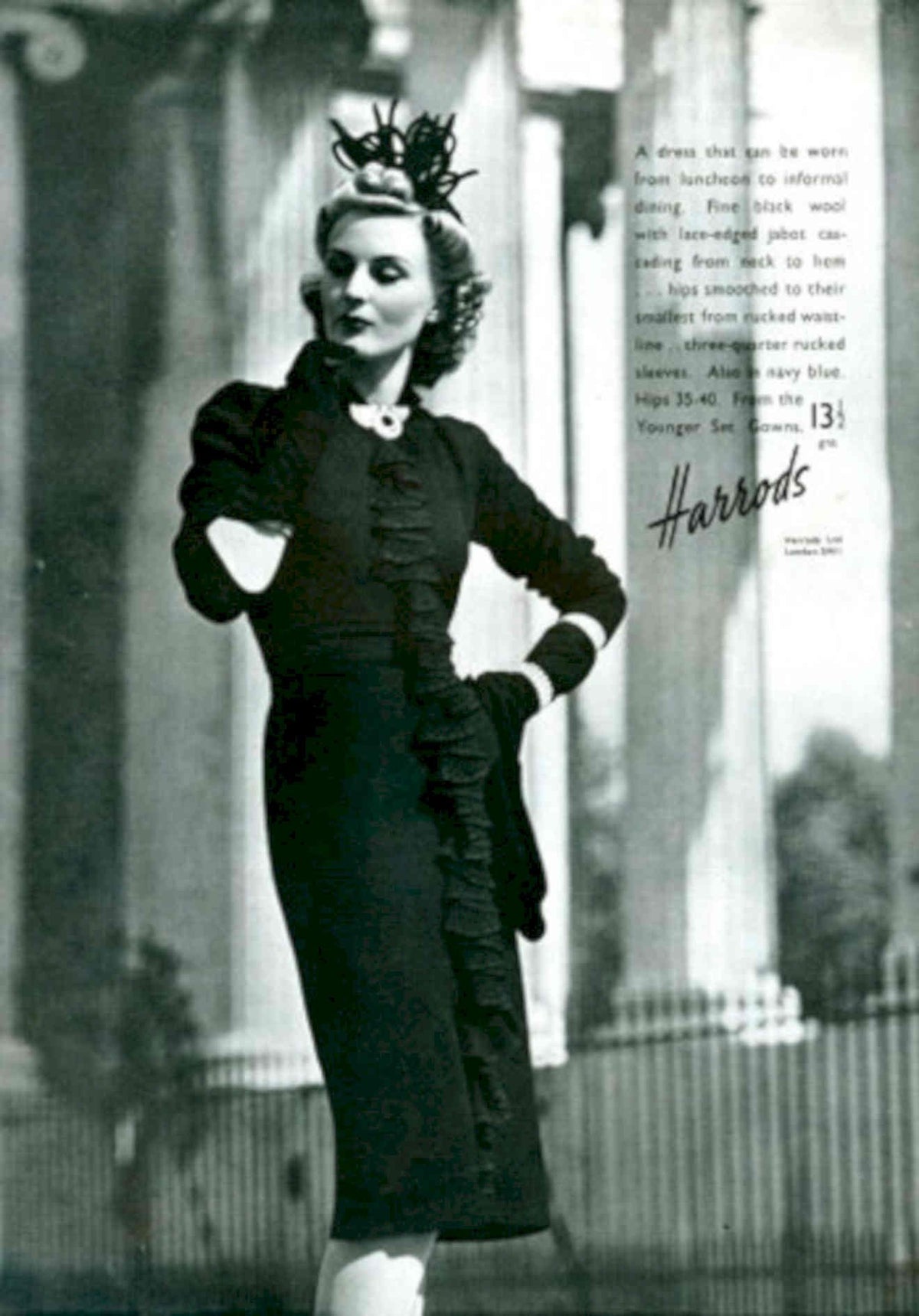 Vintage Black Dress 1940s Vintage Retro Advert Poster