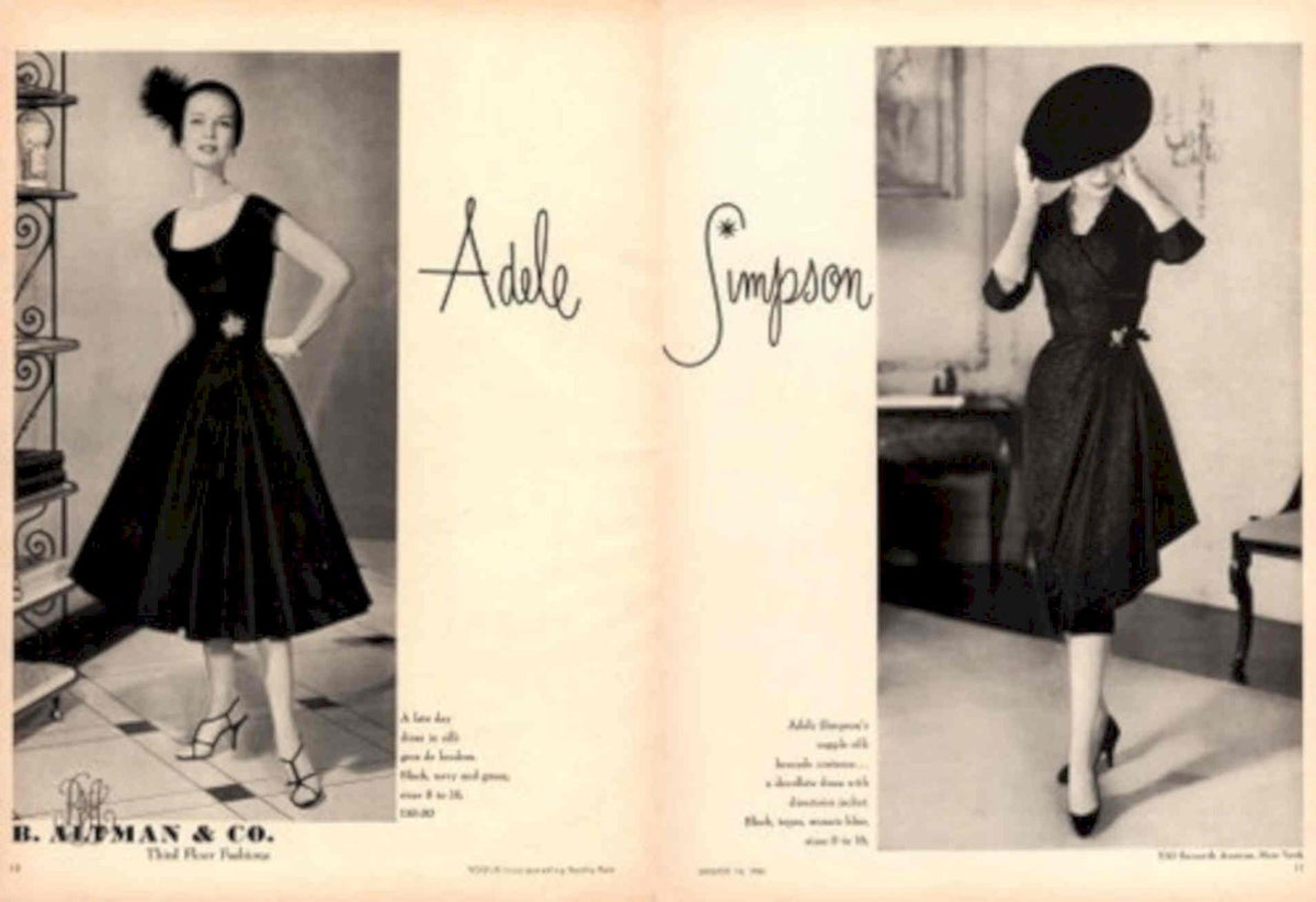 Vintage Black Dresses 1950s Vintage Retro Advert Poster