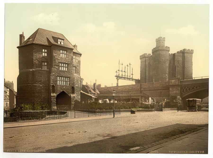 Vintage Blackgate And Castle Newcastleontyne England A4 Photo Print