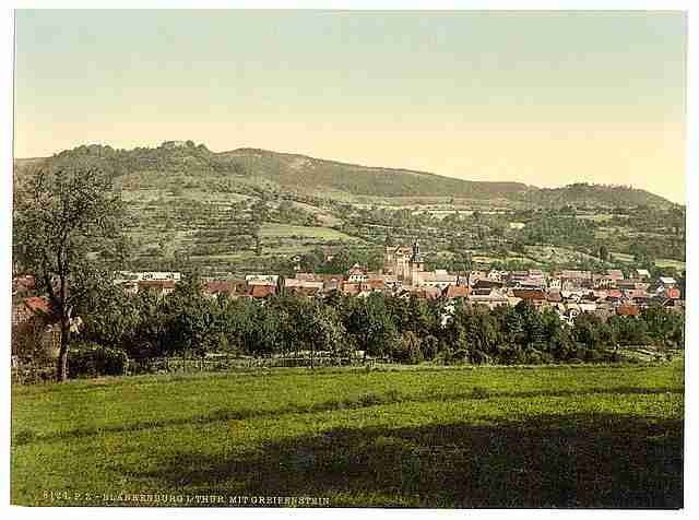 Vintage Blankenburg I with Greifenstein Thuringia A4 Photo Print