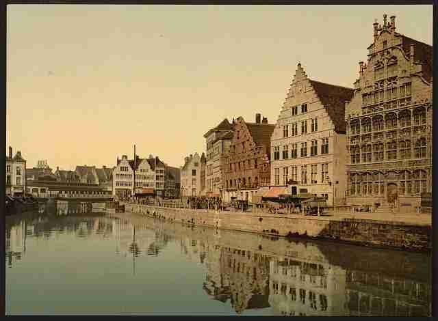 Vintage Boathouse Ghent A4 Photo Print