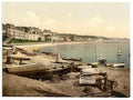 Vintage Boating Beach Dawlish England A4 Photo Print