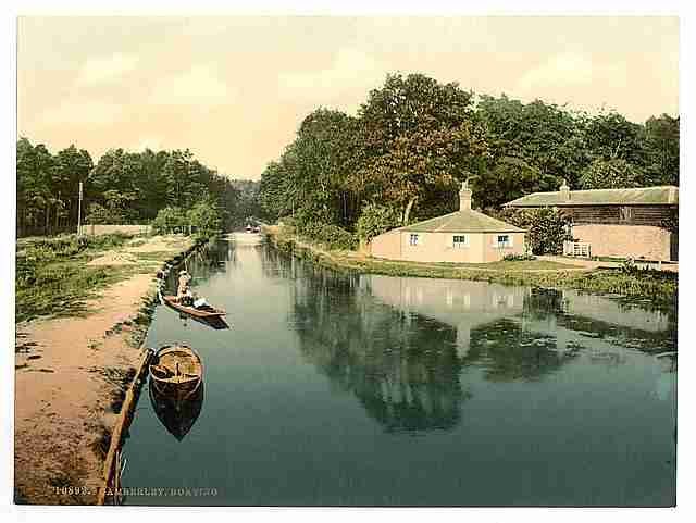 Vintage Boating at Camberley A4 Photo Print