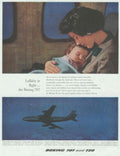 Vintage Boeing 707 1950s Vintage Retro Advert Poster