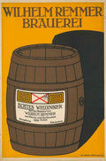 Vintage Brewery Barrel Vintage Retro Advert Poster