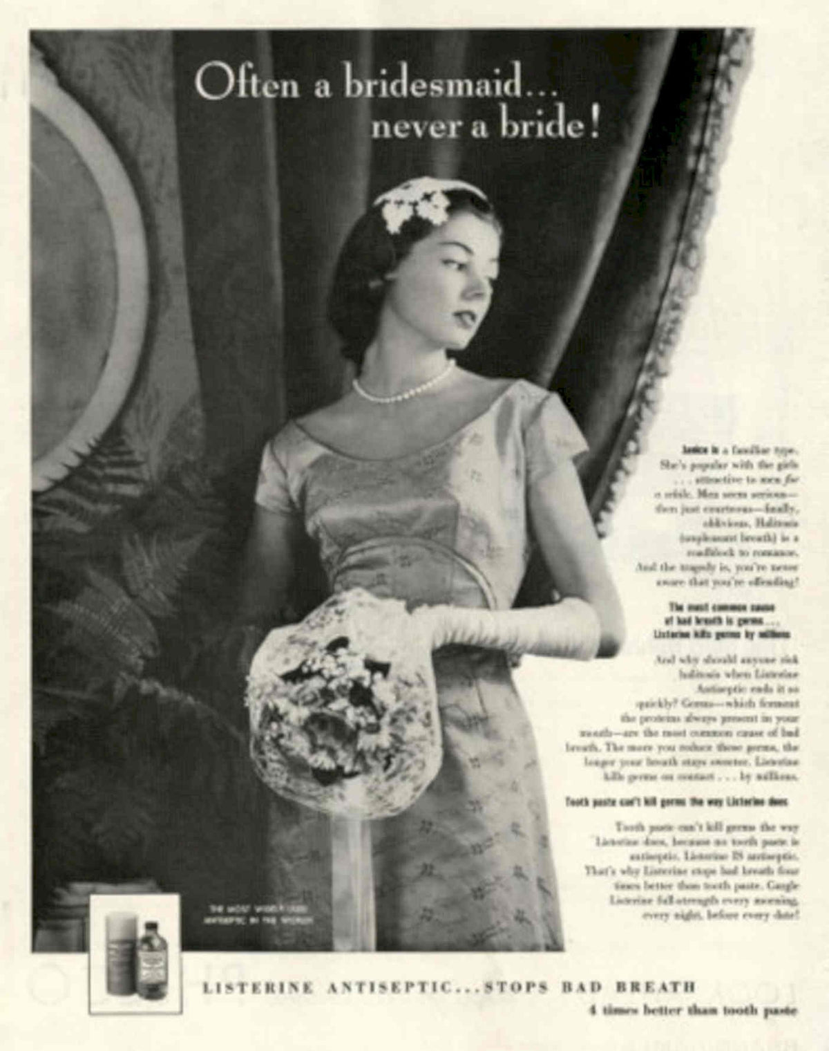 Vintage Bridal Party 1950s Vintage Retro Advert Poster