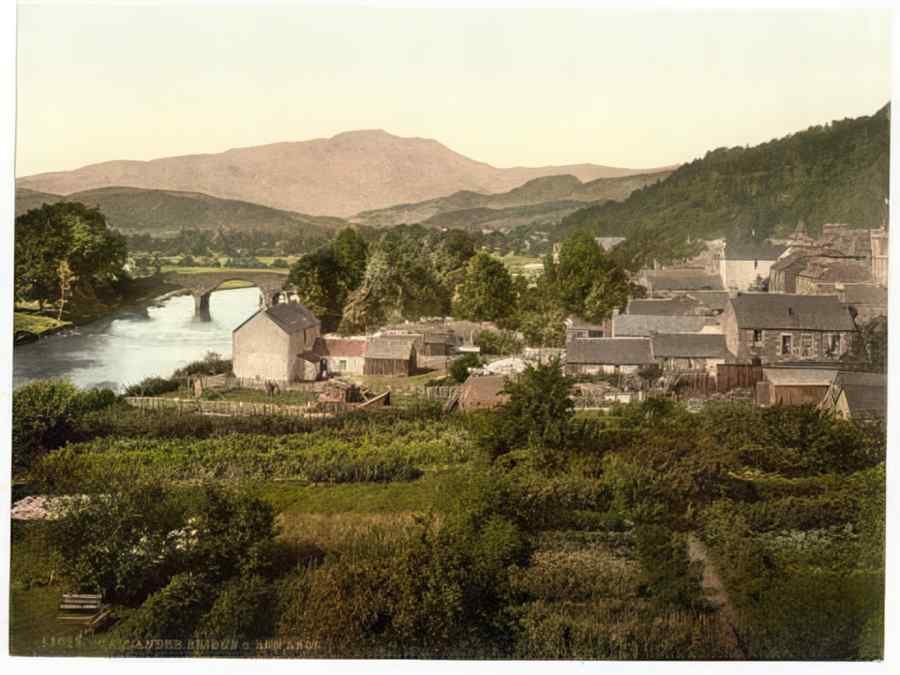 Vintage Bridge And Ben Ledi Callander Scotland A4 Photo Print