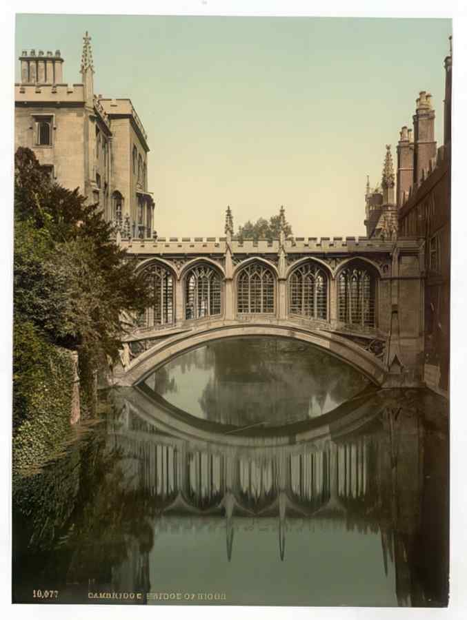 Vintage Bridge Of Sighs Cambridge England A4 Photo Print