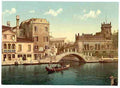 Vintage Bridge and canal Venice A4 Photo Print