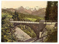 Vintage Bridge at Saint Beatenberg Bernese Oberland A4 Photo Print