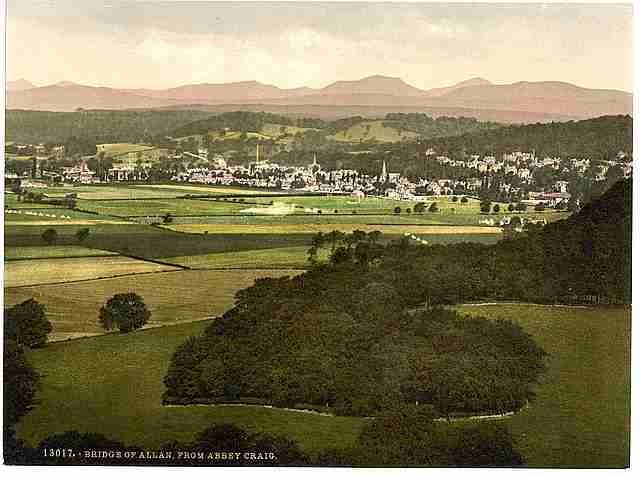 Vintage Bridge of Allan from Abbey Craig A4 Photo Print