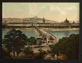 Vintage Bridge of the Guillotiere & Hotel de Dieu Lyons A4 Photo Print