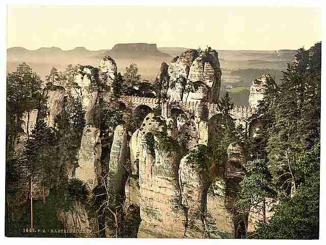 Vintage Bridge the Bastion Saxony A4 Photo Print
